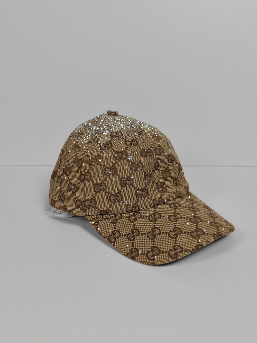 Gucci GG canvas baseball hat with crystals